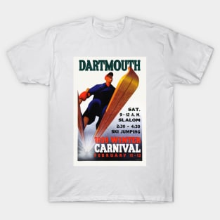 Dartmouth Winter Carnival 1938 Vintage Poster T-Shirt